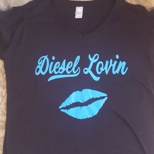 New V-Neck Fitted Diesel LovinT-shirt